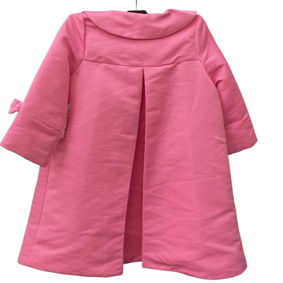 Tommy Bahama Girl’s Pink Dress Jacket Bow Accents One Button Closure NEW - Picture 2 of 9